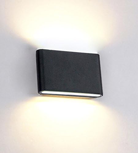 6W LED Outdoor Exterior Wall Sconces Step Down Light Fixture Lamp Black Finish Warm White