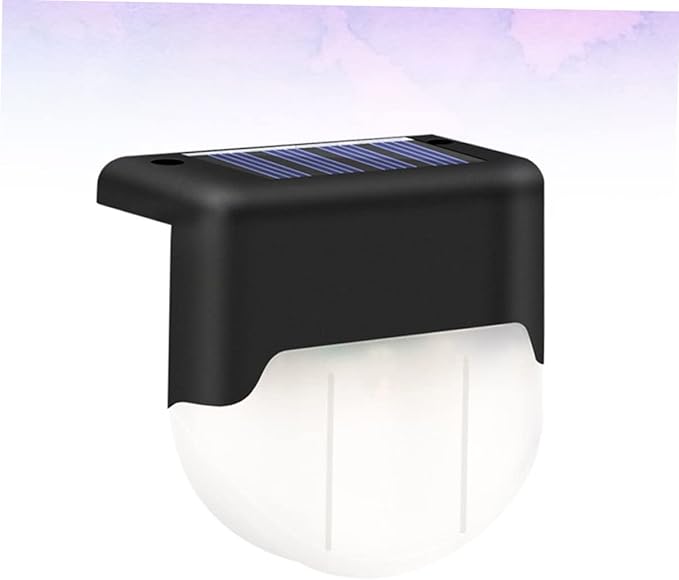 Solar Powered Stair Light Warm LED Outdoor Handrail Fence Lamp Easy Installation for Garden Porch Pathway