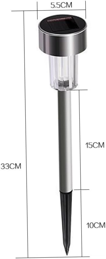 NUOBESTY 8Pcs Solar Ground Lights Tube LED Garden Landscape Lamp for Pathway Driveway Outdoor Light Solar Garden | Lumora