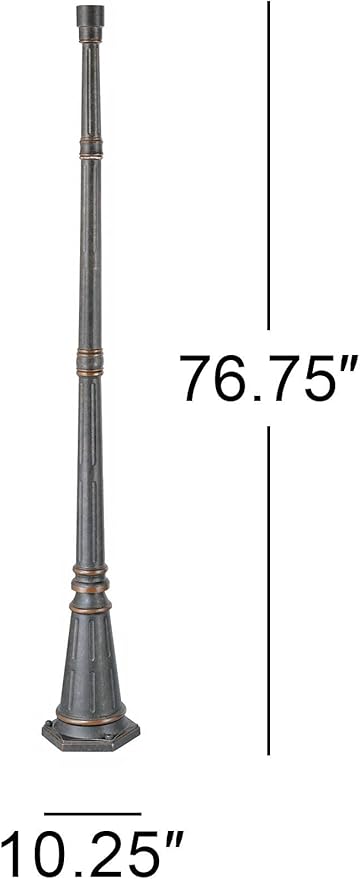 John Timberland Hepworth Traditional Outdoor Light Post and Cap Base Veranda Bronze 76 3/4" Accessory for Post | Lumora