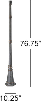 John Timberland Hepworth Traditional Outdoor Light Post and Cap Base Veranda Bronze 76 3/4" Accessory for Post | Lumora