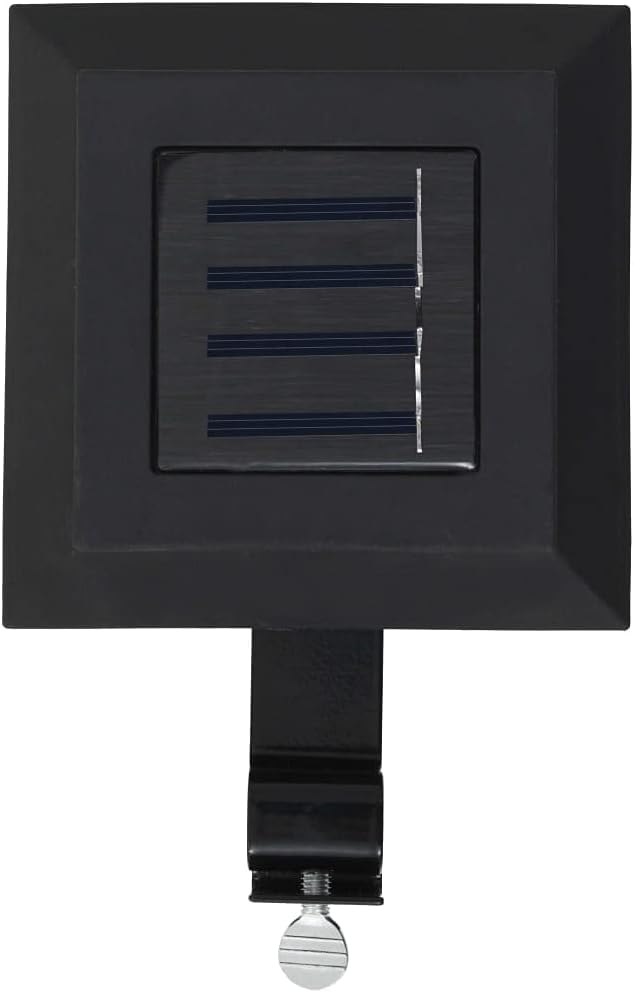 6-Pack Black Solar Pathway Lights, 4.7-inch Square Plastic Garden Solar Lights for Outdoor Yard, Waterproof Path Lighting, Cool White