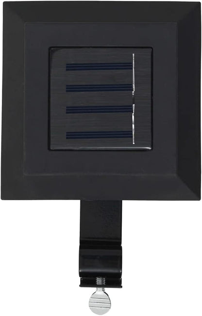 6-Pack Black Solar Pathway Lights, 4.7-inch Square Plastic Garden Solar Lights for Outdoor Yard, Waterproof Path Lighting, Cool White