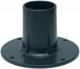 Solus SB-2403 Outdoor Surface Mount Lamp Post Base – Light or Heavy Duty Aluminum Base for 3" Poles - Black | Lumora