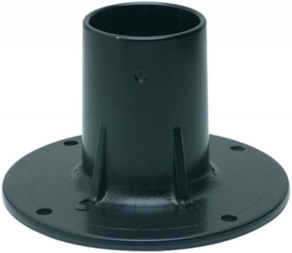 Solus SB-2403 Outdoor Surface Mount Lamp Post Base – Light or Heavy Duty Aluminum Base for 3" Poles - Black | Lumora