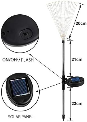 EpicGadget Solar Firework Light, 105 LED Warm Light Outdoor Firework Solar Garden Decorative Lights for Walkway Pathway Backyard Christmas Decoration Parties (Warm White) (2 Pieces)