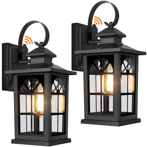 BesLowe 2-Pack Dusk to Dawn Outdoor Wall Light Fixtures, 100% Aluminum