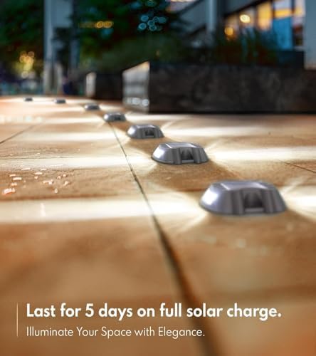 Solar Deck Light,Waterproof Night Lamp Reflective Flashing Warning Step Lights Driveway Dock Lights for Outdoor | Lumora