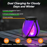 Hompavo Larger Gen2 Solar Lanterns Outdoor Waterproof with Ultra-Real Flame
