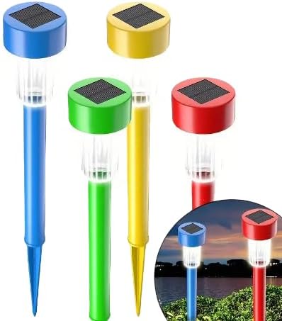 IP44 Solar Outdoor lamp, Suitable for use in Gardens, lawns, Balconies, Sidewalks, and as a Gift for Family Camping. (White Light Color Mixing 4 Groups)