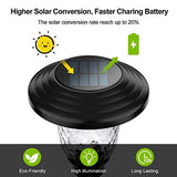 Glass Solar Lights Outdoor waterproof, 8 Pack Super Bright Solar Pathway Lights, Up to 12 Hrs Long Last Auto On/Off Garden Lights Solar Powered, Stainless Steel LED Light For Yard Landscape Warm White