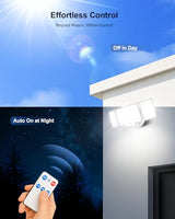 Motion Sensor Outdoor Lights with Remote, 4200LM LED Security Light, White