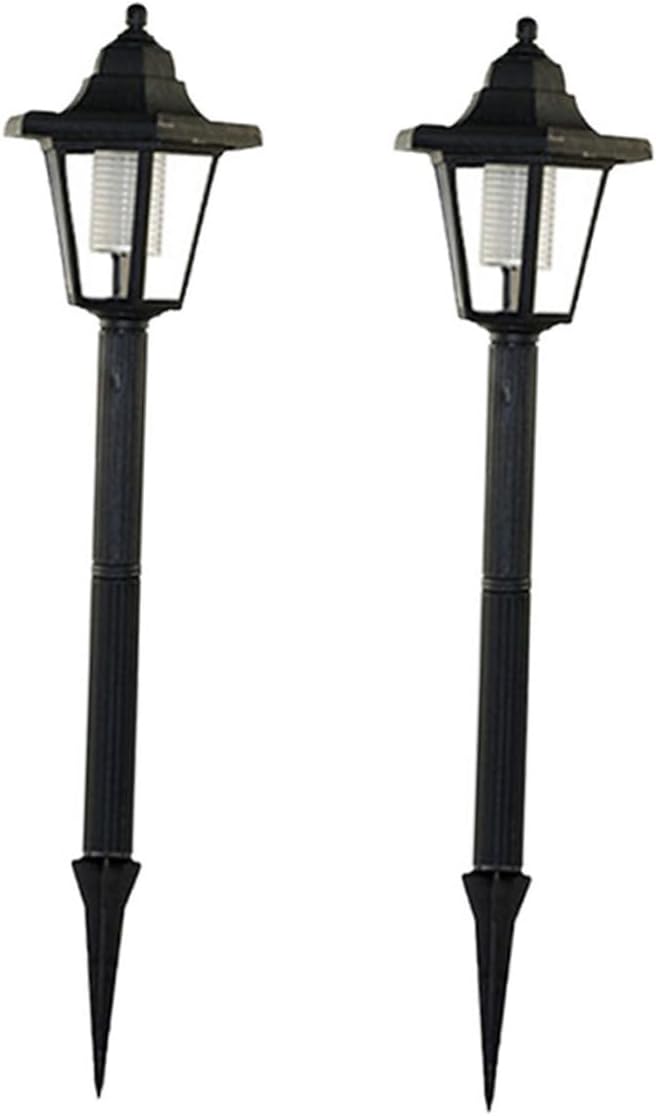 2pcs Solar Powered Led Pathway Lights Outdoor Garden Solar Lights for Lawn and Patio Easy to Install Weatherproof Design