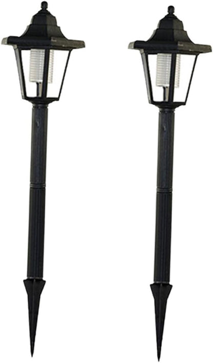 2pcs Solar Powered Led Pathway Lights Outdoor Garden Solar Lights for Lawn and Patio Easy to Install Weatherproof Design