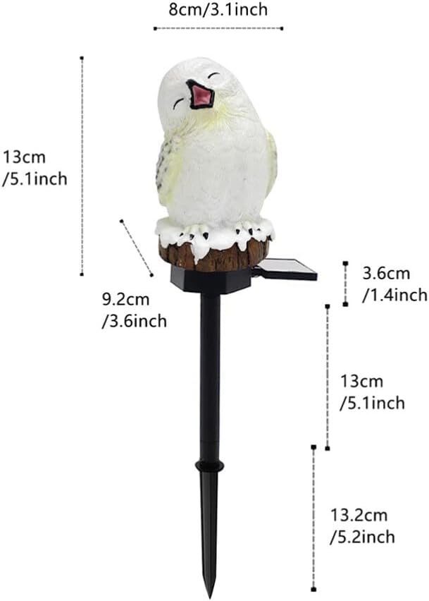 BESPORTBLE Solar Garden Lights Figurine Outdoor Stake Decorative Lights Solar Powered Resin Statue for Yard Patio Lawn Garden Decorations