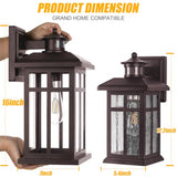 16” Motion Sensor Modern Exterior Light Bronze Outside Porch Lights