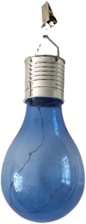 Solar Hanging Camping Lights Garden Yard Pathway Waterproof LED Light Bulb (Blue)