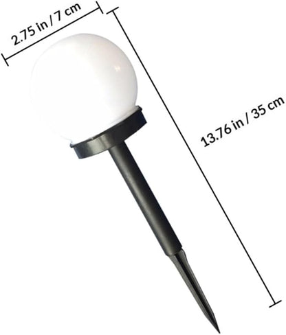 4pcs Solar Lawn Lights Outdoor Garden LED Pathway Lights Warm White Bubble Globe Solar Powered Landscape Lighting for Yard and Patio