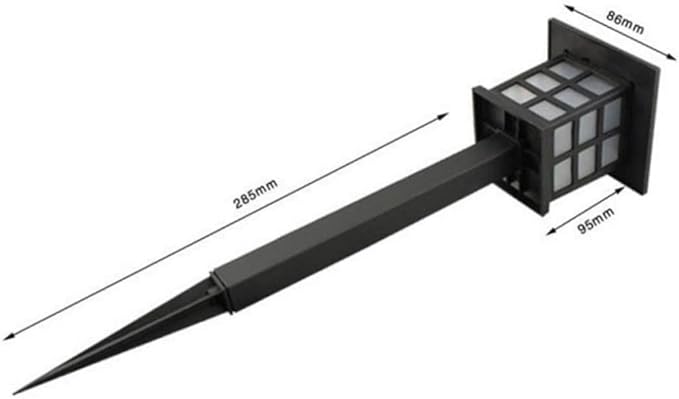 4pcs Solar Pathway Lights Solar Spike Lights for Garden Lawn Walkway Warm Led Outdoor Landscape Lighting Black