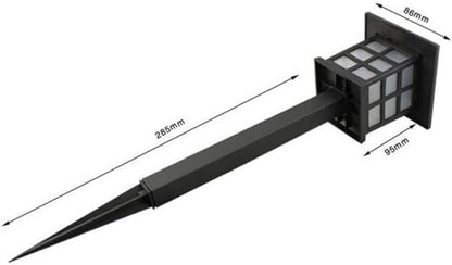 4pcs Solar Pathway Lights Solar Spike Lights for Garden Lawn Walkway Warm Led Outdoor Landscape Lighting Black