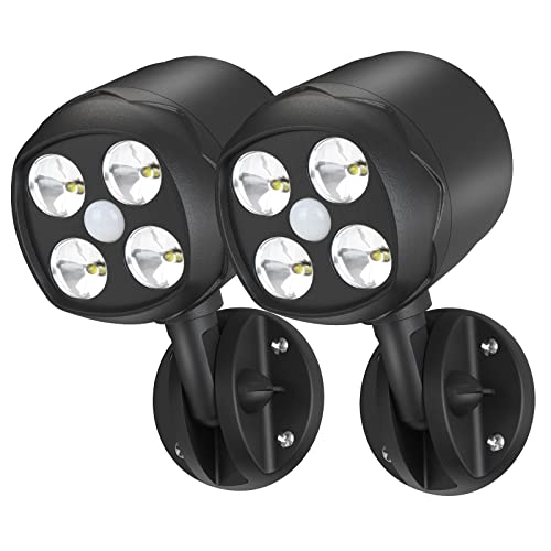 Battery Motion Sensor Light Outdoor 8W 600LM 2Packs