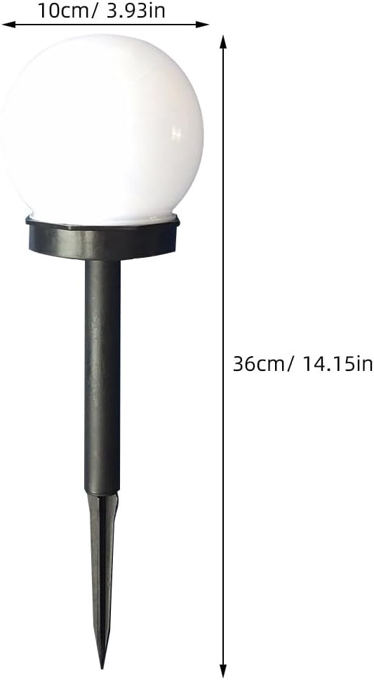 4pcs Solar Sphere Lawn Lights White Glow Bubble Ball LED Outdoor Pathway Lighting Solar Powered Landscape Yard | Lumora