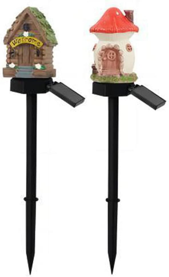 Ulalaza 2PCS Garden Solar Lights Multi-Color Changing LED Flower Stake Light Decorative Landscape Lawn Yard Outdoor Lights The Length is About 70 * 140 * 430mm/3 * 6 * 17inch Sold as Two as Shown