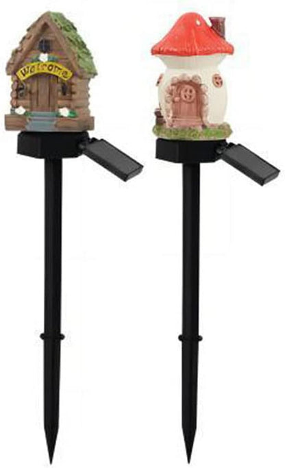 Ulalaza 2PCS Garden Solar Lights Multi-Color Changing LED Flower Stake Light Decorative Landscape Lawn Yard Outdoor Lights The Length is About 70 * 140 * 430mm/3 * 6 * 17inch Sold as Two as Shown