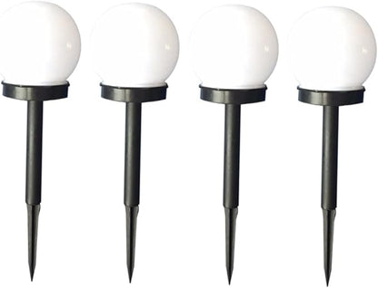 Vaguelly 4pcs Solar Pathway Lights Ball Bubble Shape Led Solar Panel Garden Lights Outdoor for Walkway Patio