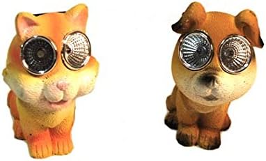 2 Outdoor 5" Solar Powered Pets LED Garden Rock Lights