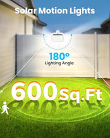 LUHLEE Clip on Solar Fence Lights Outdoor, 176 LED Motion Sensor Lights