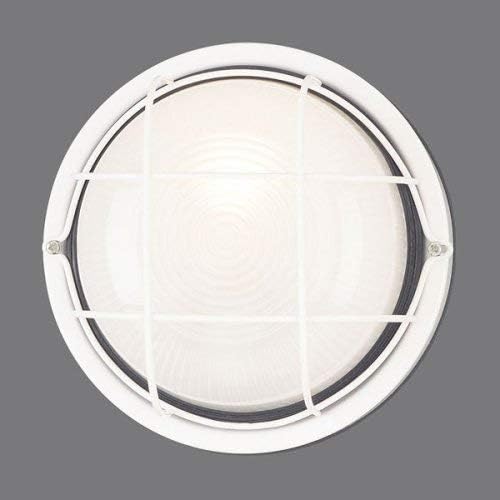 Westinghouse 6783600 One-Light Outdoor Wall Fixture, White Finish, White Glass Lens, Round | Lumora