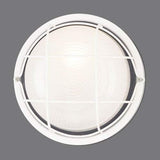 Westinghouse 6783600 One-Light Outdoor Wall Fixture, White Finish, White Glass Lens, Round | Lumora