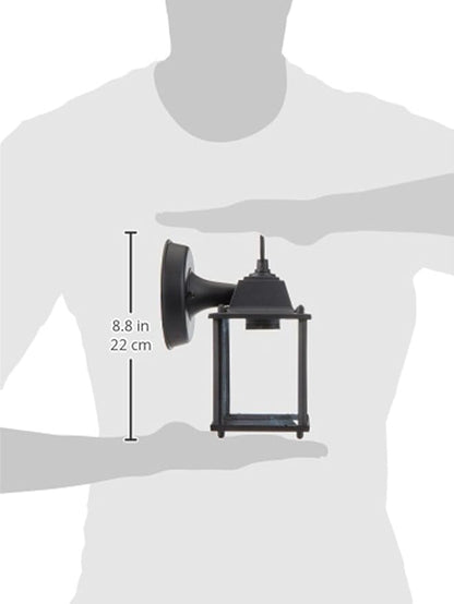 Trans Globe Lighting 40455 BK Outdoor Patrician 8" Wall Lantern, Black