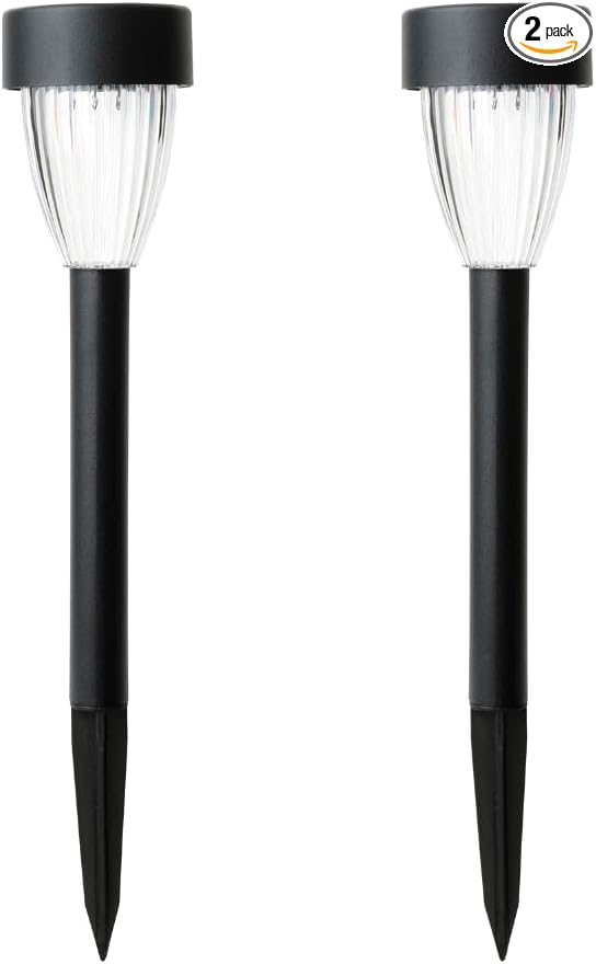 Moonrays Solar Pathway Lights Outdoor, Bright Solar Power Outside Garden Light, Emits 1x White LED (3 Lumen) with | Lumora