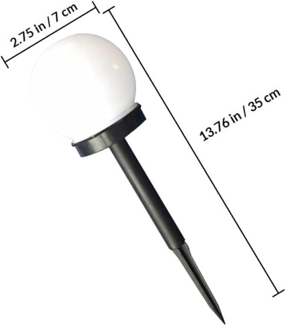 4pcs Solar Lawn Path Lights Bubble Shaped Solar Sphere LED Outdoor Garden Landscape Lighting Warm White Glow for Yard Decor