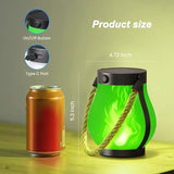 Hompavo Gen2 Solar Lanterns Outdoor Waterproof with Ultra-Real Flame Green