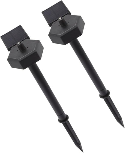DOITOOL 2pcs Solar Outdoor Garden Light Pathway Lawn Stake Lights Waterproof LED Solar-Powered Landscape Lamp for Yard Patio Garden Decor