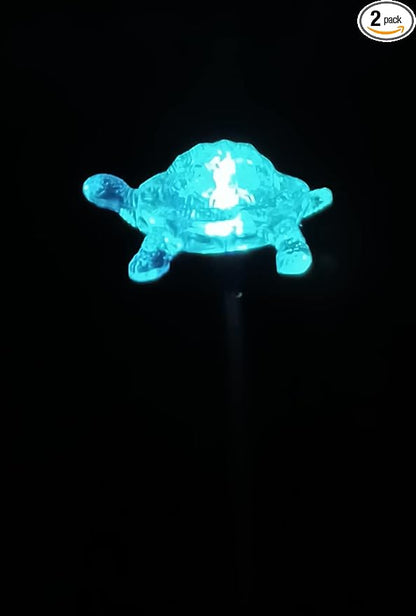 Starry Illuminate 1 PCS Solar Color Changing Turtle Style Garden Stake Light