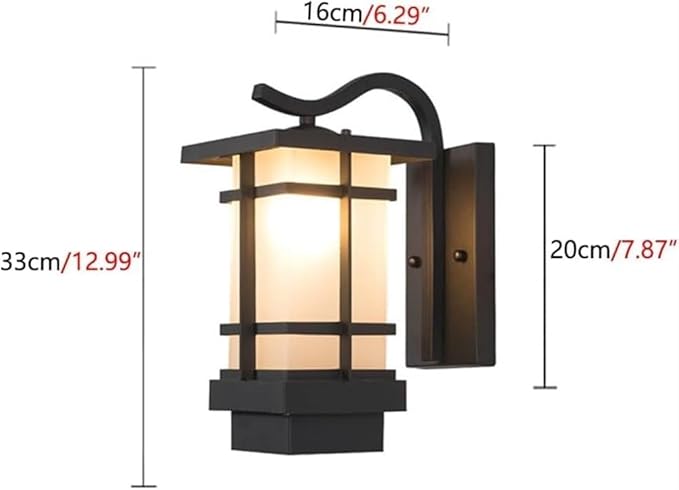 European Style Fence Rectangle Wall Lamps,Garden Outdoor Waterproof Lights,American Retro lized Gate Corridor Aisle | Lumora