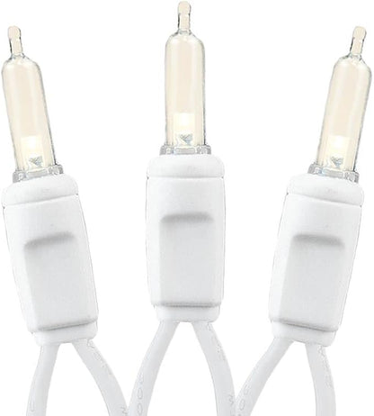Novelty Lights Vintage Style T5 Warm White LED Christmas Lights, 11.5 Feet White Wire String of 35 Mini Bulbs, UL Listed Indoor/Outdoor Tree Lighting