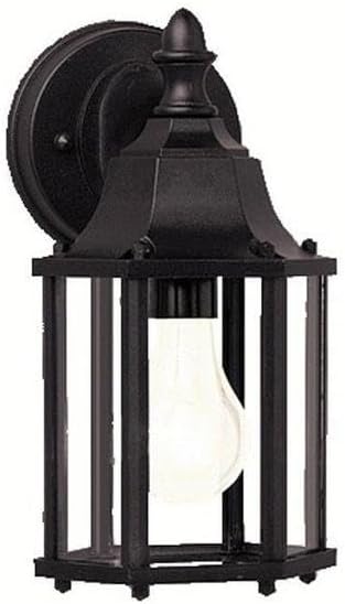 Kichler Chesapeake 10.25" 1 Light Outdoor Wall Light with Clear Beveled Glass in Black