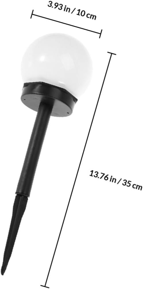 Alipis 4pcs Solar Lawn Lamp Warm Light Waterproof Garden Solar Ground Plug Courtyard Path Landscape Lighting for Outdoor Yard Decoration