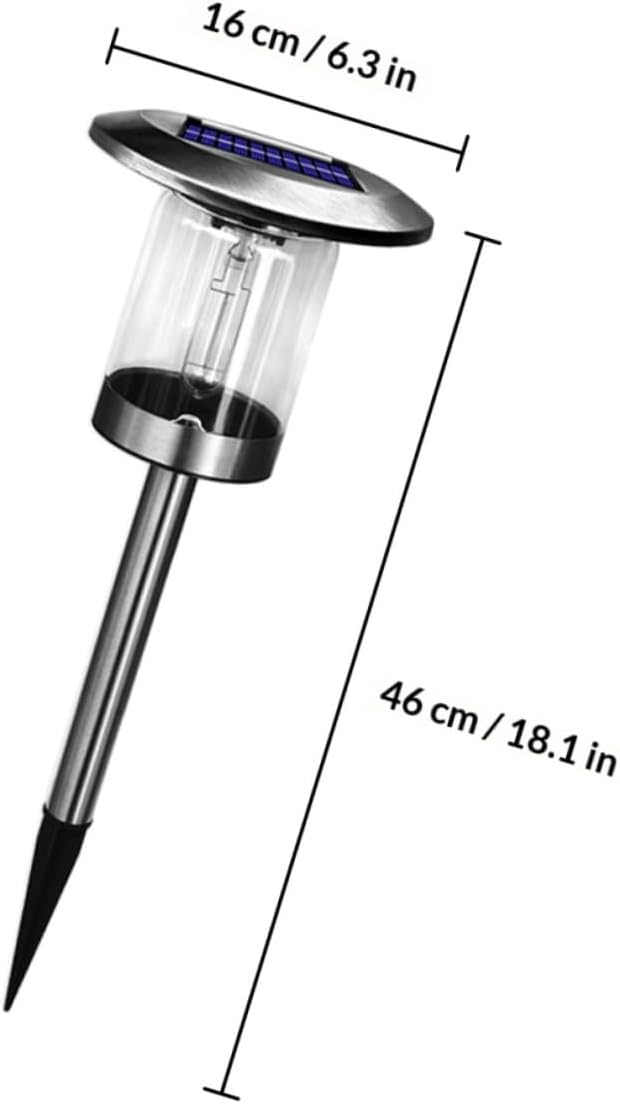 Solar Stainless Steel Tungsten Filament Lawn Path Lights Outdoor Solar Garden Yard Lights for Driveway and Patio Lighting