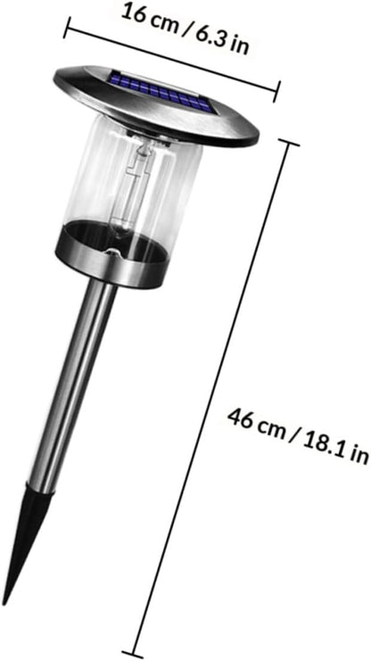 Solar Stainless Steel Tungsten Filament Lawn Path Lights Outdoor Solar Garden Yard Lights for Driveway and Patio Lighting