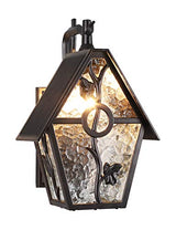 Rustic Outdoor Wall Lanterns Exterior Wall Mounted Sconce Light Designer Style Outdoor Light Fixtures for Home Patio Garden Garage Farmhouse Porch Lighting with Water Glass, Oil Rubbed Brown
