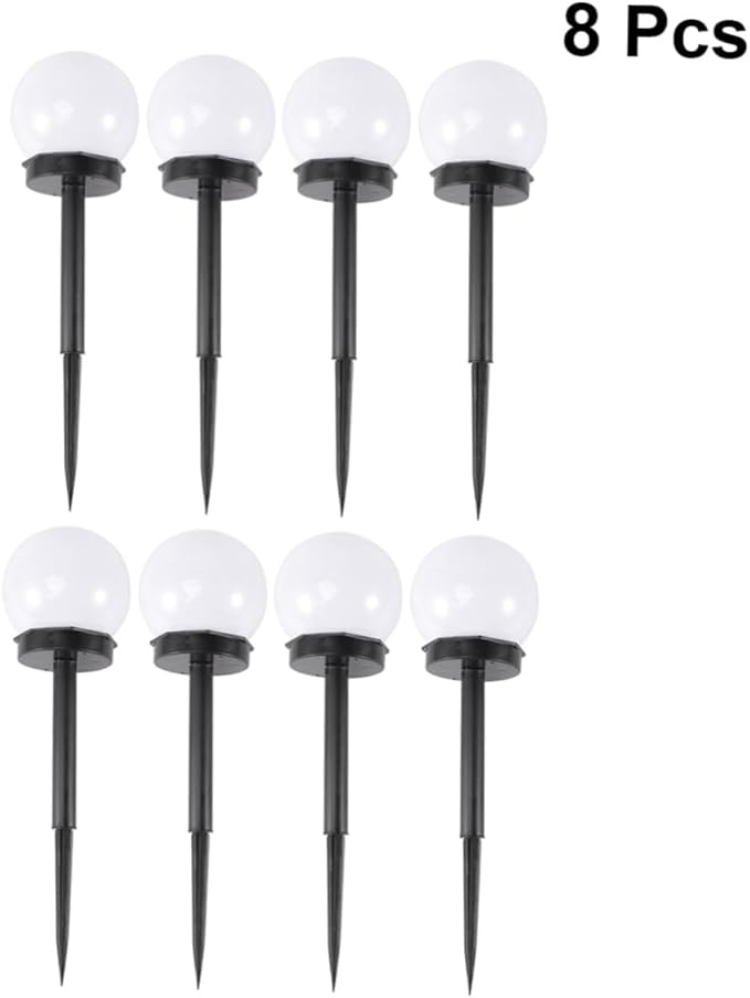 jojofuny 8pcs Solar Lawn Lights Outdoor Ball Lamps for Garden Patio Energy-Saving Solar Lights with Decorative Glow for Pathways and Flowerbeds