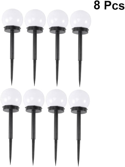 jojofuny 8pcs Solar Lawn Lights Outdoor Ball Lamps for Garden Patio Energy-Saving Solar Lights with Decorative Glow for Pathways and Flowerbeds