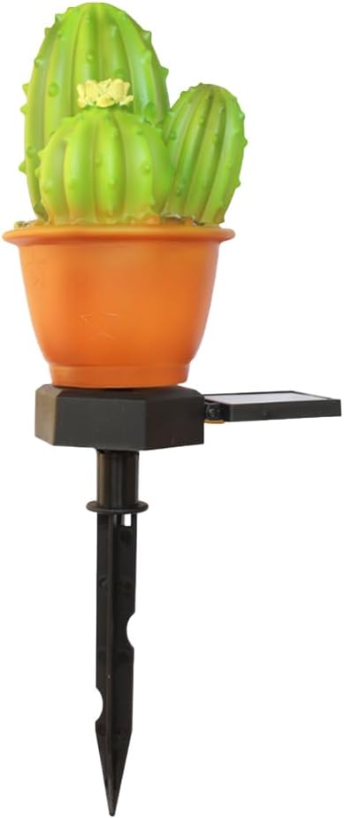 BESPORTBLE Solar Light Stake Outdoor Decor, Cactus Decorative Garden Stake Lighting, Solar Powered Outdoor Garden Light Decorations for Yard Patio Lawn Pathway, 12.48inch