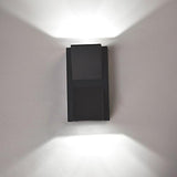 6W LED Outdoor Exterior Wall Step UP/Down Light Fixture Lamp Black Finish Cool White | Lumora